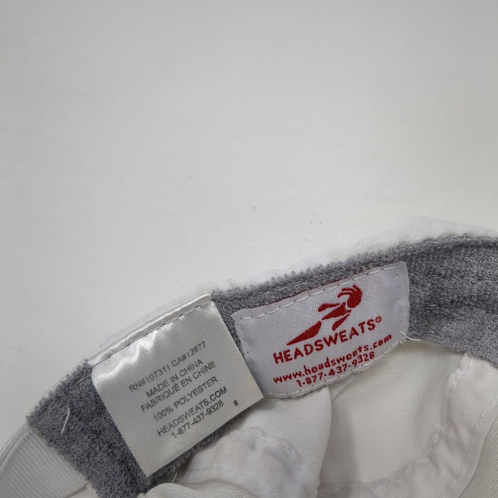 Go Lite Strapback 5 Panel Hat White One Size Adjustable Active Running - Picture 8 of 8